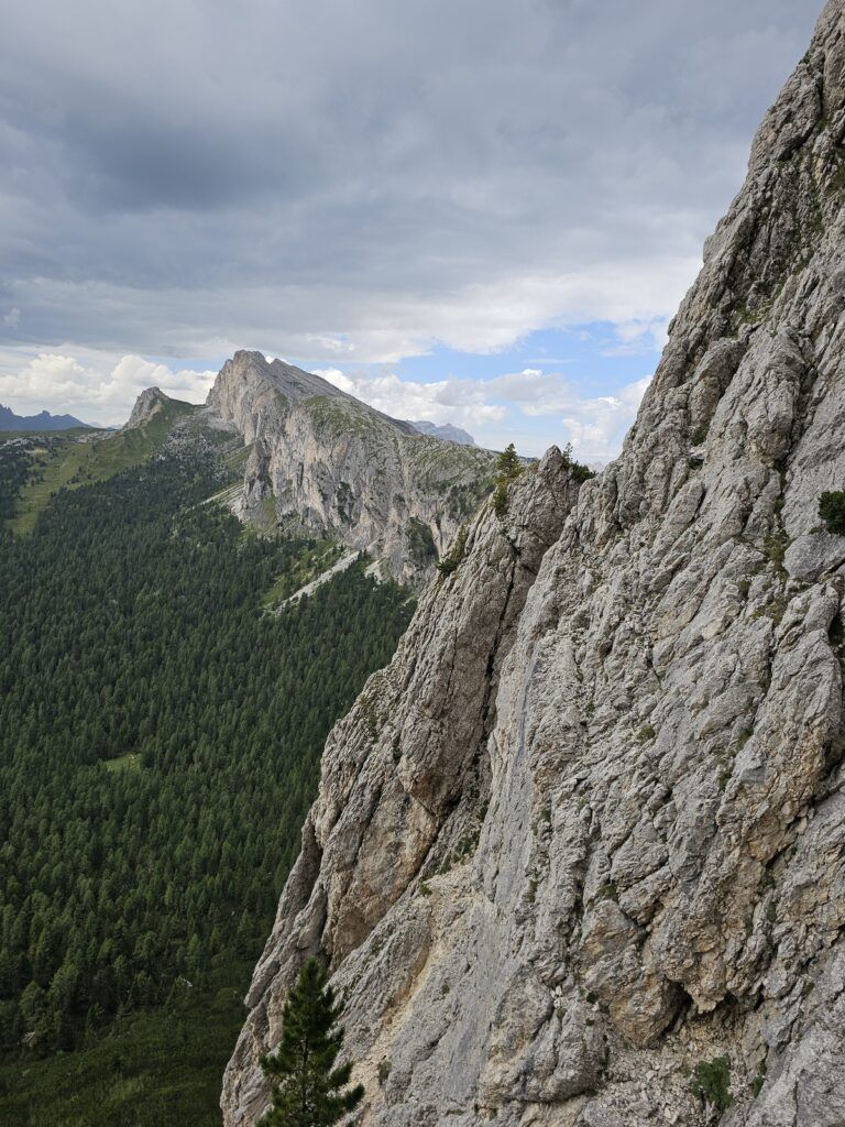 Sass de Stria Ferrata Fusetti pogled