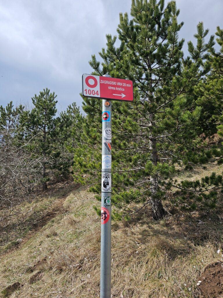 Strmija staza za Zagradski vrh